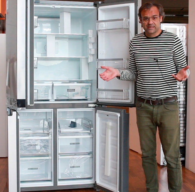 Fotograma vídeo de frigoríficos americanos